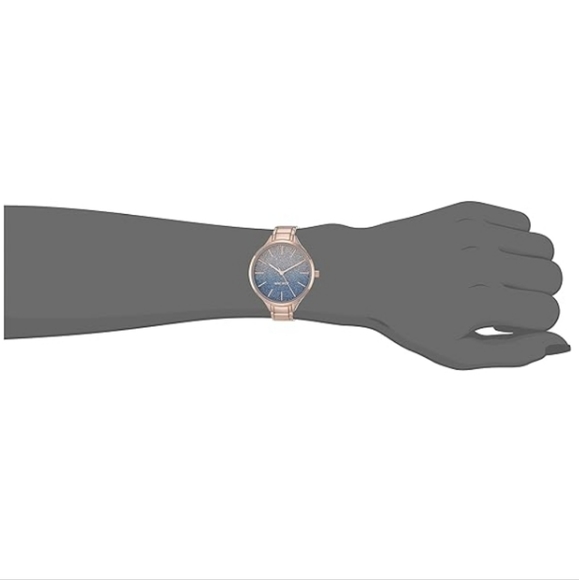 Women's Crystal Accented Bracelet Watch Rose Gold - Picture 5 of 7
